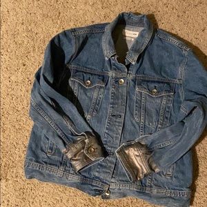 Rag&Bone Denim Bilbury silver cuff jean jacket Lg
